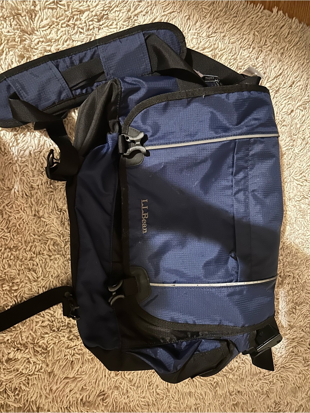 L.L. Bean Navy Blue Men's Messenger Crossbody Bag